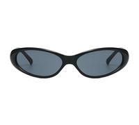 Long Keeper Wrap Around Sunglasses - Women Men Trendy Small Oval Y2K Sunglasses Retro 90s Rave Lightweight Sport Sun Glasses Sunnies UV400 (Black Grey)