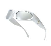 Long Keeper Wrap Around Y2K Sunglasses for Women Men Polarised Futuristic Star Sunglasses Cool Trendy Sport Driving Sun Glasses Retro Fashion Shades UV400