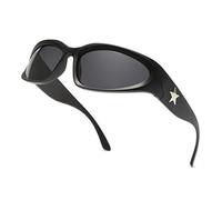 Long Keeper Wrap Around Y2K Sunglasses for Women Men Polarised Futuristic Star Sunglasses Cool Trendy Sport Driving Sun Glasses Retro Fashion Shades UV400
