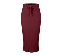 Long Knitted Skirts for Women UK - Women Slim Office High Waist Midi | Summerskirts Vacation Outfits Plus Size Boho Skirt Elasticated Waist Short PlainSkirt Longskirts Petite Dressing Upskirts
