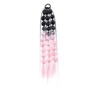 Long Lantern Bubble Braid Ponytail Hair Synthetic ColoredExtension Elastic Rubber Bands Hairpiece For Women 24Inch For Women(Color1)