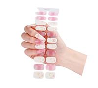 Long Last Gel Nails Decals Not Bake Flexible Fit Natural Look Festive Dance Nails Strips for Holiday Festive Dance Nails