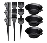 Long-Lasting 12pc Hair Color Applicators Set with Combs & Bowl, Stylist-Qualified for Home Use Professional At Homes Hair Coloring Tools