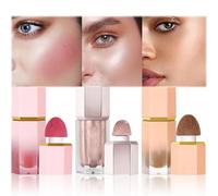 Long-Lasting 3-Pack Contour, Highlighter, and Blush Makeup Set - Weightless, Flawless Liquid Bronzer Beauty Bar, Blush Stick, and Highlighter Look