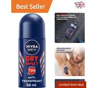 Long-Lasting 72H Odour Protection Roll-On Deodorant for Active Men - 50ml