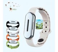 Long-Lasting 90-Day Mosquito Repellent Bracelet, Plant-Extracted Powerful Protection, Adjustable (14-20cm) Wristband, DEET-Free, Waterproof & Sweat-Resistant, Suitable for Adults & Kids (White,B)