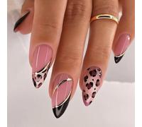 Long Lasting ABS False Nails Fashionable Print Accent Press on MultiSize Salon Artificial Manicure Fashionable Print Press on False