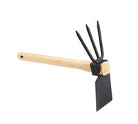 Long Lasting Agricultural Hoe with Wooden Handle, Farm Tool for Weeding, Digging, and Cultivating Soil, Providing Comfortable and Efficient Use (D)