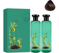 Long-Lasting Botanical Essential Oil Hair Dye - 3-in-1 Gray Coverage Color-Cleanse-Condition, Coloring,Ginseng & Polygonum Multiflorum, Gentle Plant-Based Formula, 260ml (B)