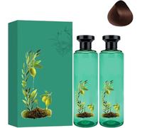 Long-Lasting Botanical Essential Oil Hair Dye - 3-in-1 Gray Coverage Color-Cleanse-Condition, Coloring,Ginseng & Polygonum Multiflorum, Gentle Plant-Based Formula, 260ml (C)