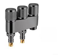 Long Lasting Brass Triple Water Outlet Splitter With Ceramic Core For Laundry Room Appliances Copper Angle Valve With Three Independent Controls Rustproof And Build Silver Tone(J)