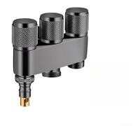 Long Lasting Brass Triple Water Outlet Splitter With Ceramic Core For Laundry Room Appliances Copper Angle Valve With Three Independent Controls Rustproof And Build Silver Tone(I)