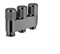 Long Lasting Brass Triple Water Outlet Splitter With Ceramic Core For Laundry Room Appliances Copper Angle Valve With Three Independent Controls Rustproof And Build Silver Tone(G)