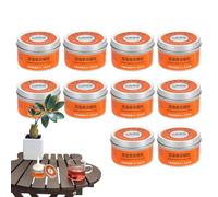 Long Lasting Candles - Pack of 10 Windproof with Tin Box, 26-30 Hours Burn Time, Suitable for Power Outages, Camping, Hiking, Travel and Backpacking
