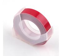 Long Lasting Embossed Label Tape Refill for DYMO 12813 12814 1610 1540 1535 1575 17266 and For MOTEX 5500A 5500B with Smooth Feeding Mechanism (Red)