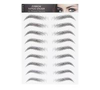 Long Lasting Eyebrow Transfers Sticker Portable Women Eyebrow Sticker for Makeup Sweat-Proof (BLACK-01)