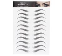 Long Lasting Eyebrow Transfers Sticker Portable Women Eyebrow Sticker for Makeup Sweat-Proof (BLACK-10)