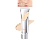 Long Lasting Full Coverage Liquid Foundation,Long Lasting Moisturizing Lightweight Foundation, Sweatproof & Transfer-Proof Face Makeup, Flawless Coverage (#01 White)