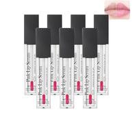Long Lasting Hydrating Pink Lip Serum Plumper, Pink Tinted Lip Plumper Serum, Moisturizing Lip Gloss For Fine Line Reduction, Long Lasting Plumping Lip Care, Improve Lip Lines Appearance (7 PCS)
