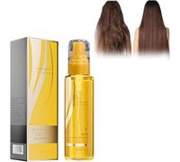 Long-Lasting Lightweight Hair Soft Essential Oil Spray, Hair Care Essential Oil Spray, Fluffy Volumizing Hair Spray, Lightweight Hair Soft Essential Oil Spray, Smooth Frizz and Add Shine (100ml, Gold)