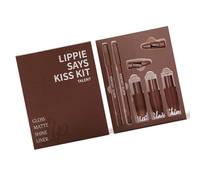 Long Lasting Lip Stain Set Matte Liquid Lipstick +Shimmer Gloss + Plumping Gloss + Liner 5 In 1 Set Lip Liner And Combo
