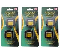Long Lasting Paradise Car Vent Air Freshener - Aroma Waves Triple Pack 6 Pods
