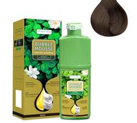 Long-Lasting Plant-Based Foam Hair Dye, Vegan Bubble Hair Coloring Cream for Women & Men, Ammonia-Free Formula, Gentle Gray Coverage, Natural Botanical Hair Color Solution (Coffee Brown)