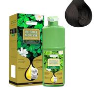 Long-Lasting Plant-Based Foam Hair Dye, Vegan Bubble Hair Coloring Cream for Women & Men, Ammonia-Free Formula, Gentle Gray Coverage, Natural Botanical Hair Color Solution (Dark Brown)