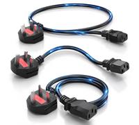 Long Lasting Power Cable 6ft, 3 Prong IEC C13 to NEMA 5-15P Replacement Power Cord, 18AWG 10A 125V Universal AC Cable for Computer Monitor, TV, Projector, Xbox, PS, Printer and Office PC Setup Cord