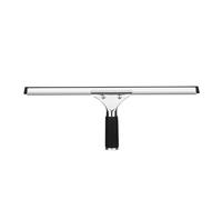 Long-Lasting Silicone Scraper Streak-Free Window Squeegee with Long Handle Professional Bathroom Shower Glass Cleaning Tool Black 45cm