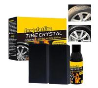 Long Lasting Tire Shine - Tire Coating, 100ml Wheel Coating with Sponge | for Suv Looking like New Truck Motorcycle Rv Long-Lasting Bright Luster Protection Blackening