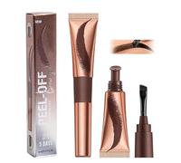 Long-Lasting Waterproof Eyebrow Tint In Chocolate Brown - Peel-Off Formula For Up To 5 Days With Natural Hair-Like Finish, Easy Application Using 1.2mm Flat Brush & 150° Curved Tray For Sparse
