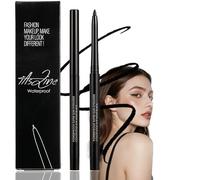 Long-Lasting Waterproof Gel Eyeliner Pencil with Fine Tip - Smudge-Proof, Quick-Dry, Ultra-Pigmented & Creamy for Bold Dramatic Eyes, Precise Lines, and Effortless All-Day Wear (Natural Black)