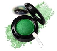 Long-Lasting Waterproof Green Glitter Eyeshadow - High Pigment Cream Powder with Mirror & Brush, Sweat-Proof, Crease-Resistant, Buildable Coverage, Easy to Blend, Hypoallergenic