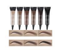 Long-Lasting Waterproof Smudge-Proof Liquid Eyebrow Gel/Tint, Long-Lasting, Highly Pigmented, Safe Formula, Compact and Portable, Eyebrow Mascara, Six Colors Are Available(6pcs)