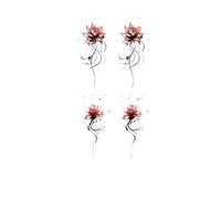 Long-lasting Waterproof Temporary Tattoo Stickers Simulated Non-reflective Wolf Flower Pattern Fake Arm Tattoos For Boys And Girls(09)