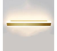 Long LED Bathroom Ceiling Lights Rectangular Flush Mount Dimmable Light Gold Modern Linear Lighting Fixture Industrial Close Ceiling Lamp for Bathroom Kitchen Entry Porch Stairs