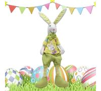 Long Leg Bunny Long Leg Bunny Easter Decorations, Big Ear Cute Stuffed Bunnies for Easter, Handmade 16.5 Inch Soft Bunny Bunny Doll with Bunny for Bedroom, Living Room, Lent