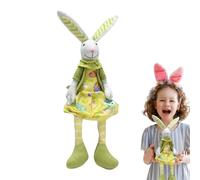 Long Legged Bunny Easter Decorations,Cute Long Legged Plush Easter Bunny | Handmade Soft Easter Plush Fabric, 16.5 Inch, Rabbit