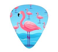 Long Legs Flamingo Guitar picks in thin, medium, and thick sizes, 12-piece set, suitable for electric guitar and various instruments