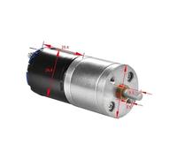 Long Life Double-gear Link Planetary Gear Reductor with High Magent Higher Torque 370 DC electronic starter Reducation electronic starter JGA25-370 Black MQXFCZUX(Single Motor,12V 4545RPM)