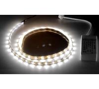 Long Life Lamp Company 1 Meter White LED Flexible SMD Strip Light IP65 60 LED per Meter + 12v Power Supply