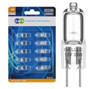 Long Life Lamp Company 10 Pack G4 12v Halogen Bulbs 5W 10W 20W 35W (10W)