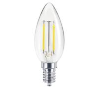 Long Life Lamp Company 10 x 2W LED Candle Bulb E14 SES Base 5000K Cool White Clear Glass Filament