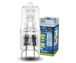 Long Life Lamp Company 10 x G9 Halogen Energy Saving 28W = 40W Equivalent Light Bulbs Eco Halogen Dimmable Bulbs