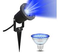Long Life Lamp Company 12v Low Voltage LED Blue Outdoor Ground Spike Light Garden Decor Lighting