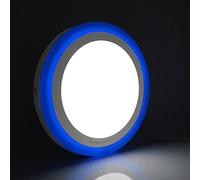 Long Life Lamp Company 18w LED Novelty Ceiling Light Cool White with Blue Ambient Ring Surface Mount Easy Install