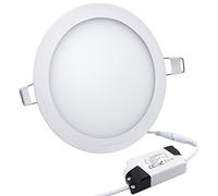 Long Life Lamp Company 18w Round LED Ceiling Light Recessed Flat Panel 4000k Cool White 225 x 225mm Includes Transformer