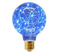 Long Life Lamp Company 1w G95 Globe LED Industrial Decorative Light Bulb Coloured Fairy String Filament E27 (Blue)