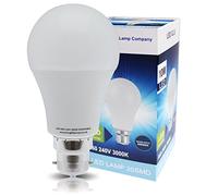 Long Life Lamp Company 2 Pack 10w Dimmable GLS LED Light Bulb B22 Bayonet Very Bright 10w = 100w Warm White A60